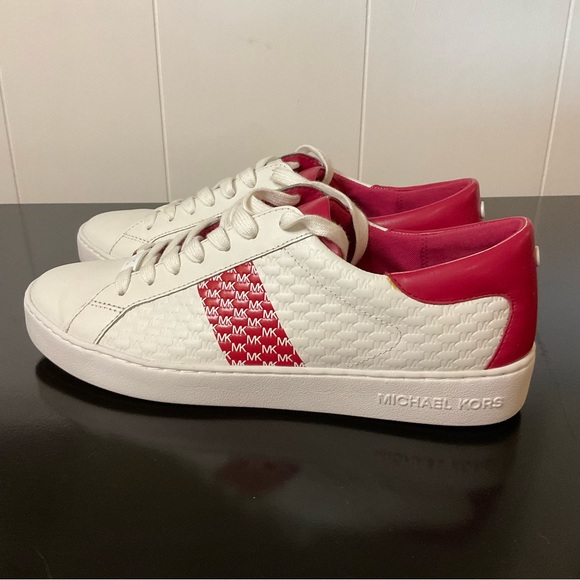 Michael Kors Colby Sneaker Size 10 Red and White - Picture 5 of 13